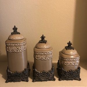 3 piece Drake canister set